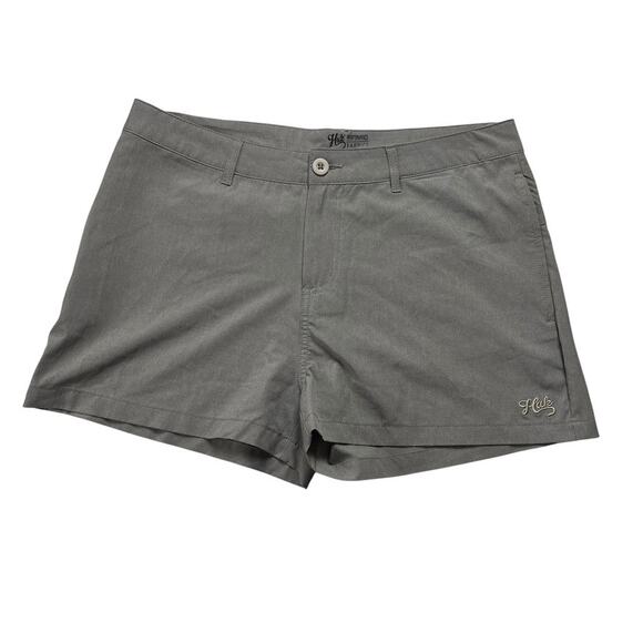 Huk Shorts Drifter Outdoor Performance‎ Fabric Women's 10 Gray Pockets Active - Picture 1 of 10